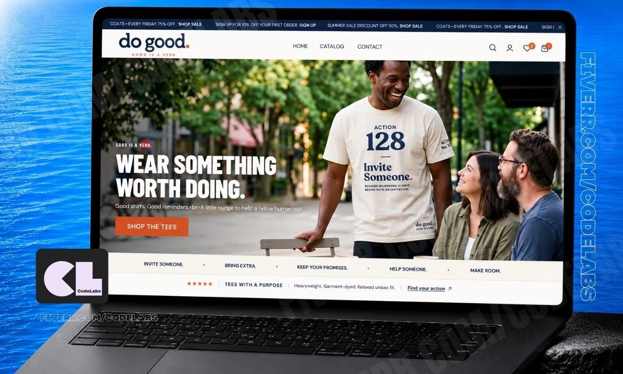 do good. apparel store home page